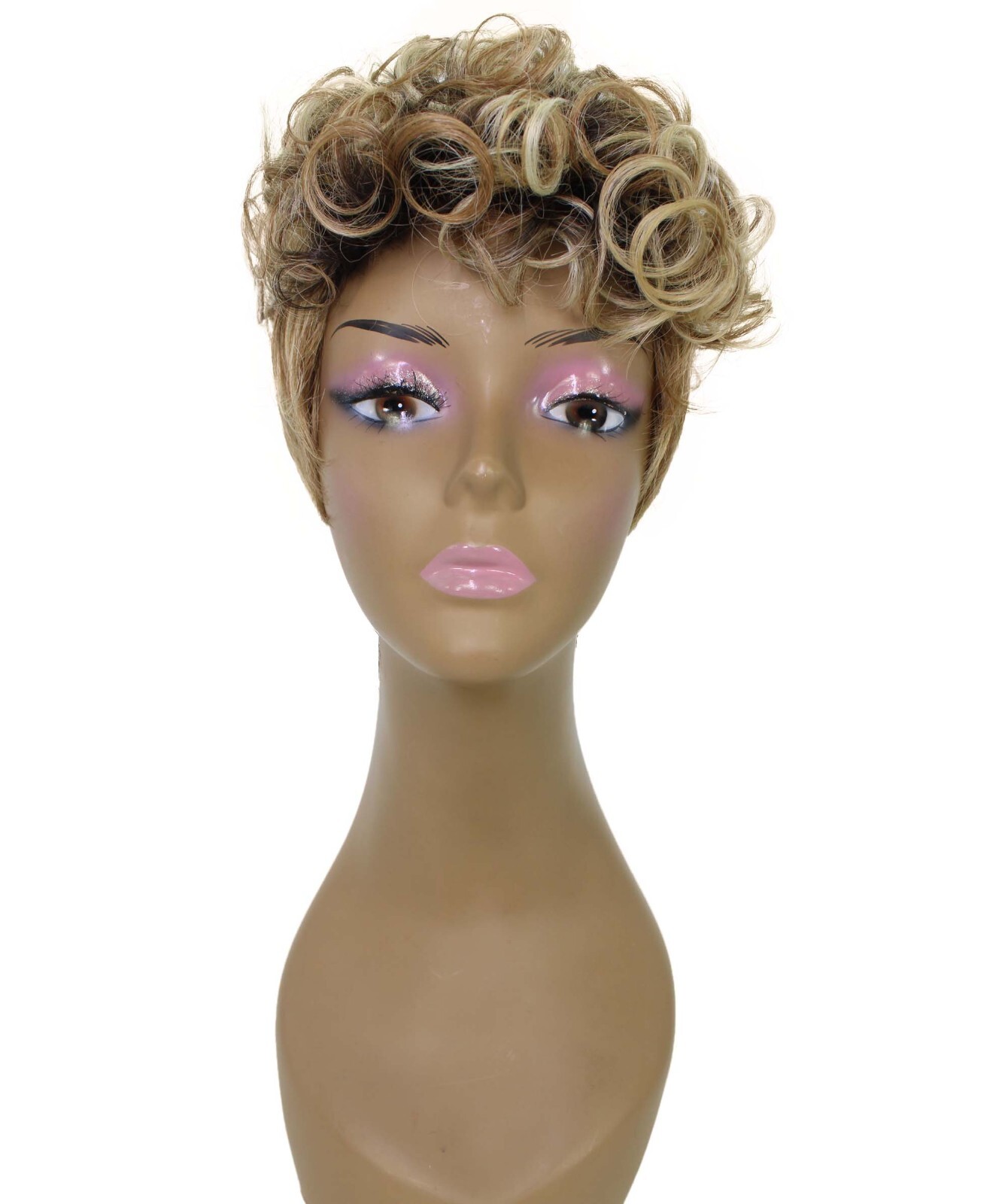 LUXLUXE Sydney Curly Layer 10 in Full Wig Full Cap, Heat Resistant Fiber BF-0003