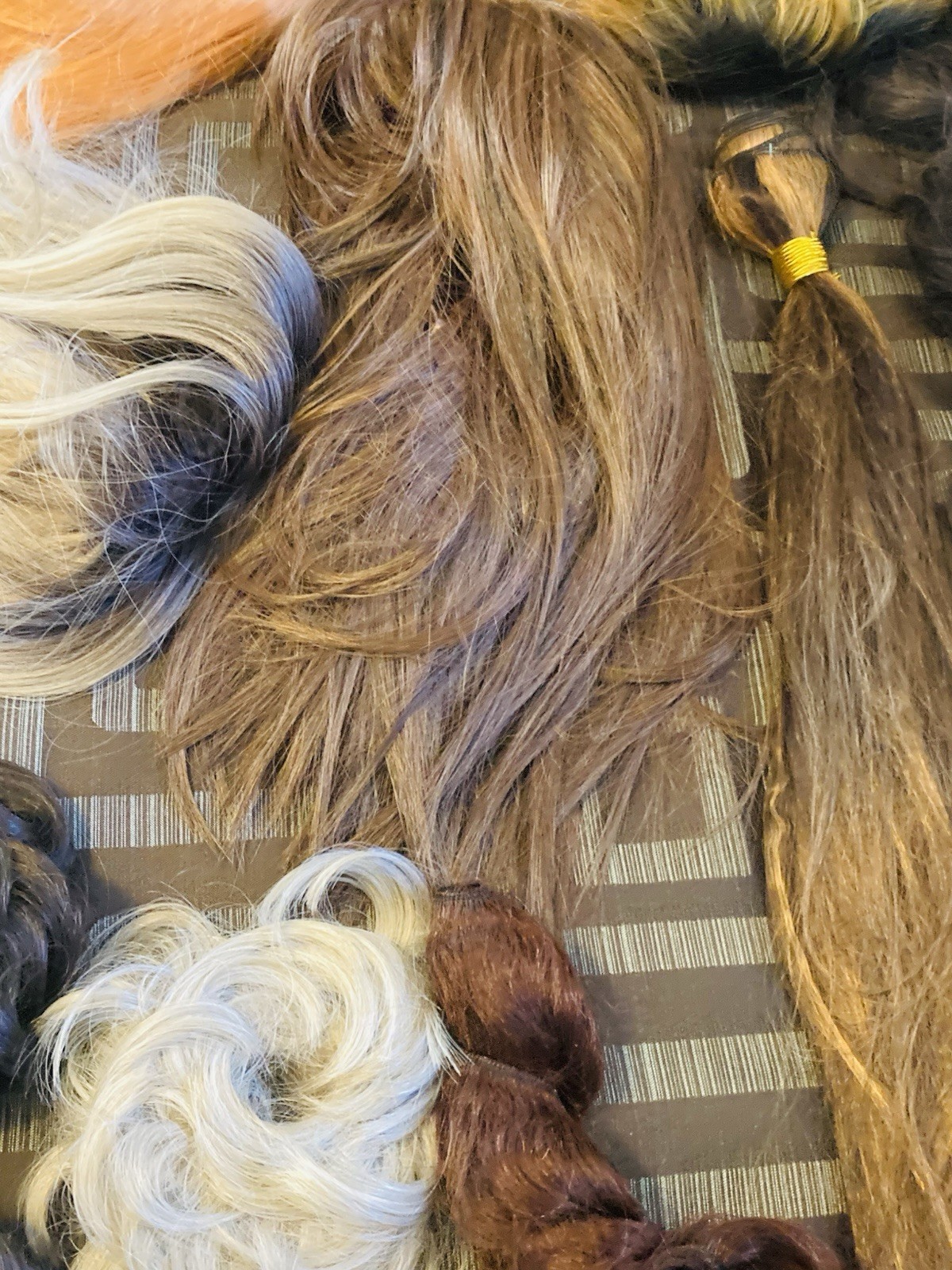Bulk Lot 20+ Synthetic Hair Pieces Extensions Buns Braids Mixed Colors Cosplay