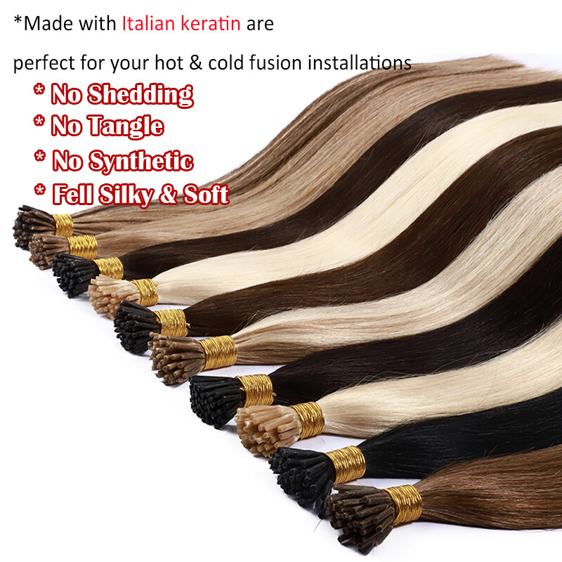 Indian/Russian Remy Stick I Tip Human Hair Extensions Remy Micro Ring THICK 150G