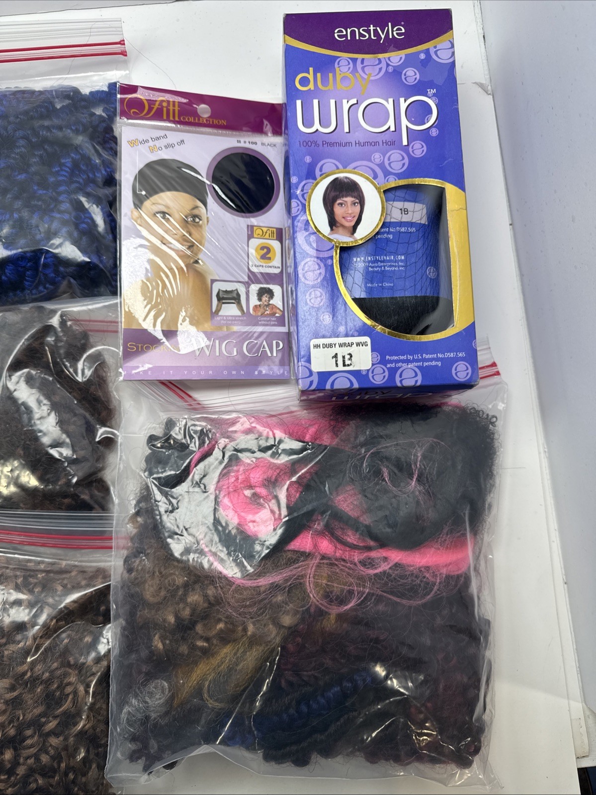 Lot of Synthetic Hair Extensions Multiple Colors Styles Partial Open Packages