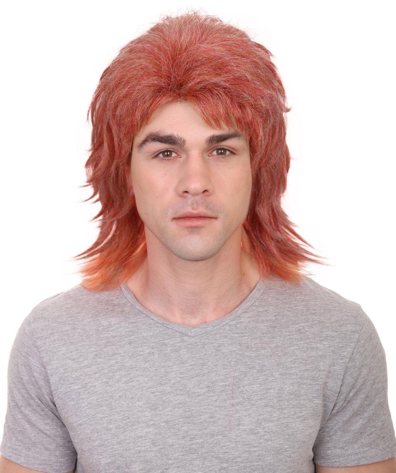 HPO Adult Men’s Pink Spiky Demon Hunter Anime Wig Breathable Capless Cap HM-1642