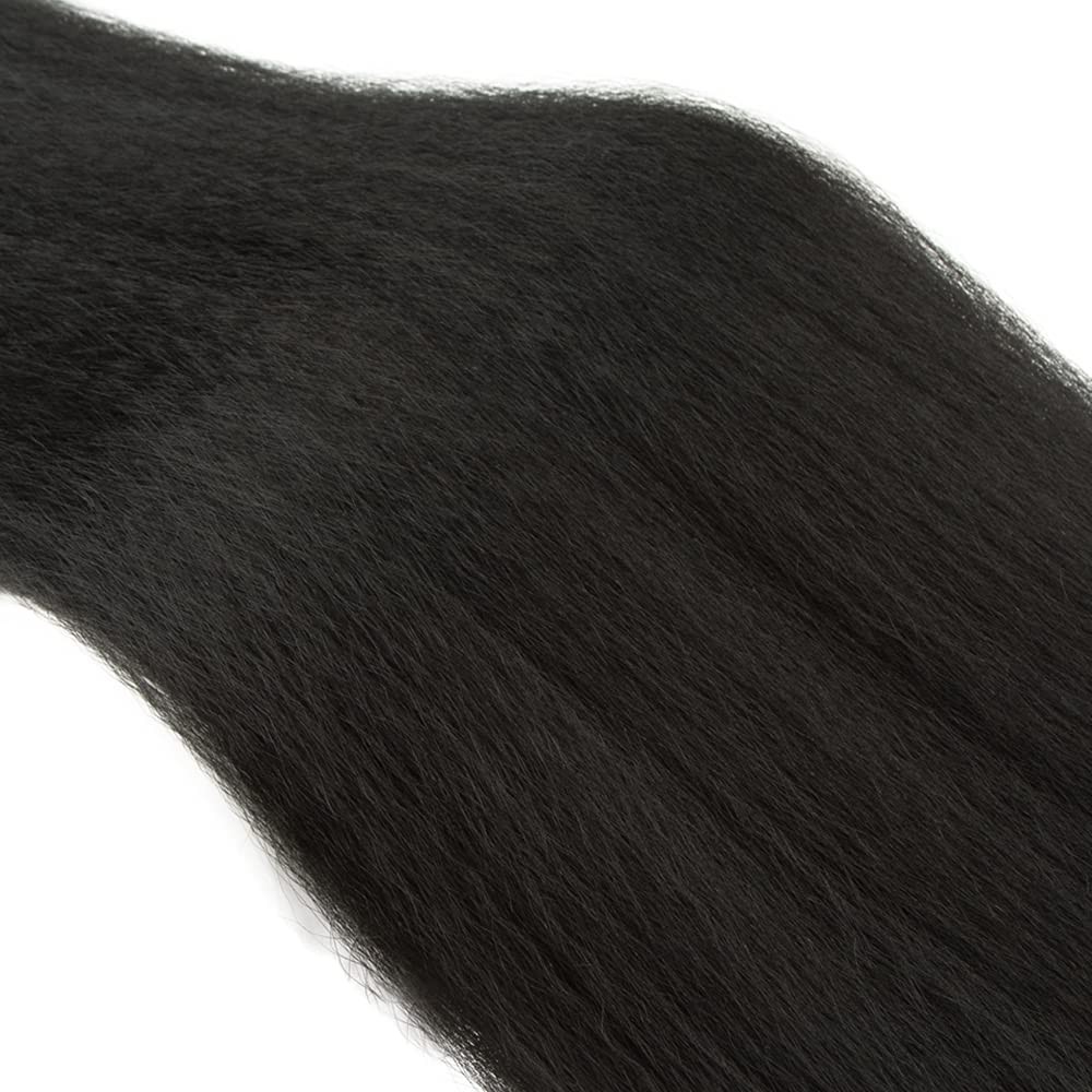 #1B Color Bundles Yaki Straight Bundles Human Hair 16 18 20 Inch Brazilian Vi…
