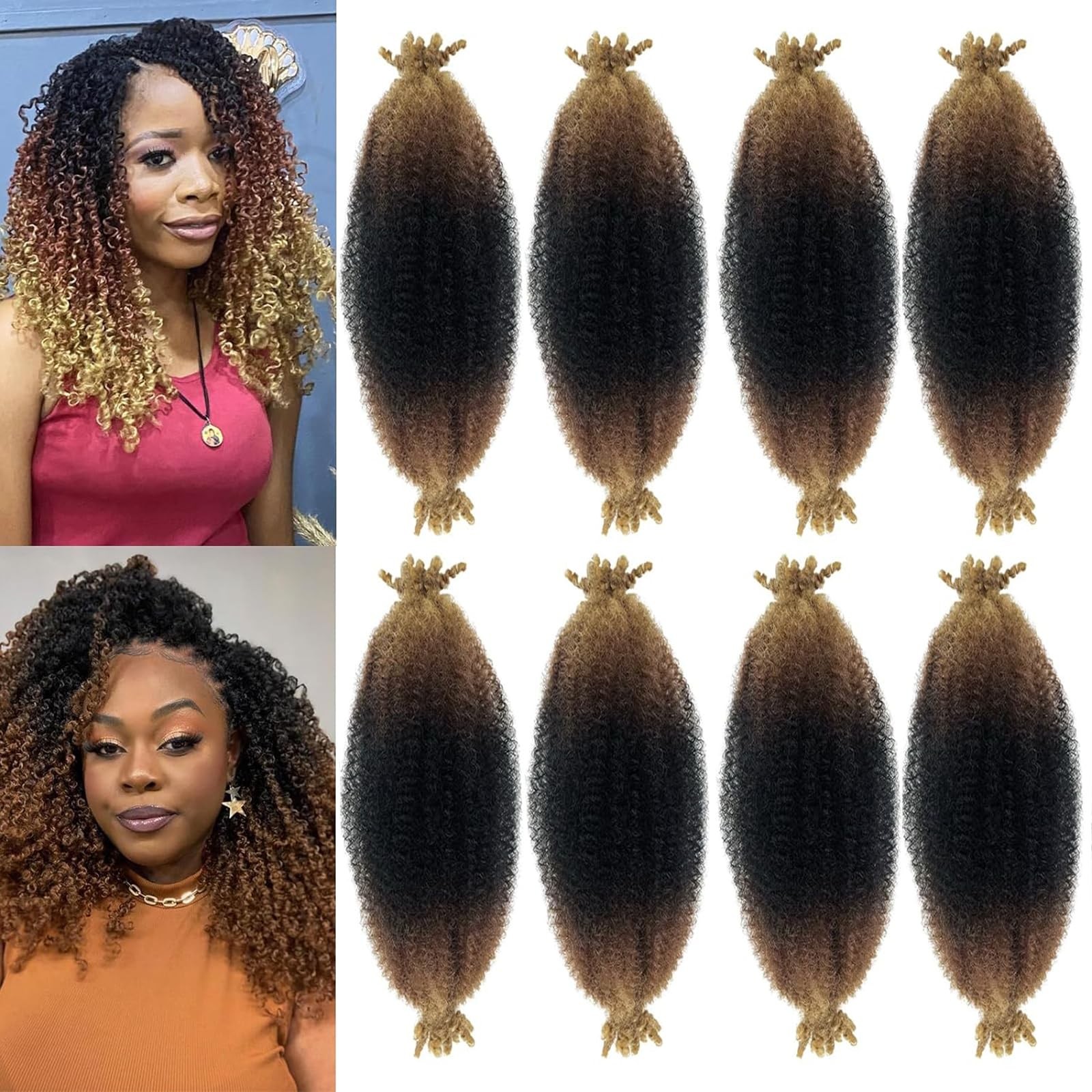 Marley Twist Braiding Hair Pre-Separated Afro Kinky Twist Crochet Braids Soft Lo