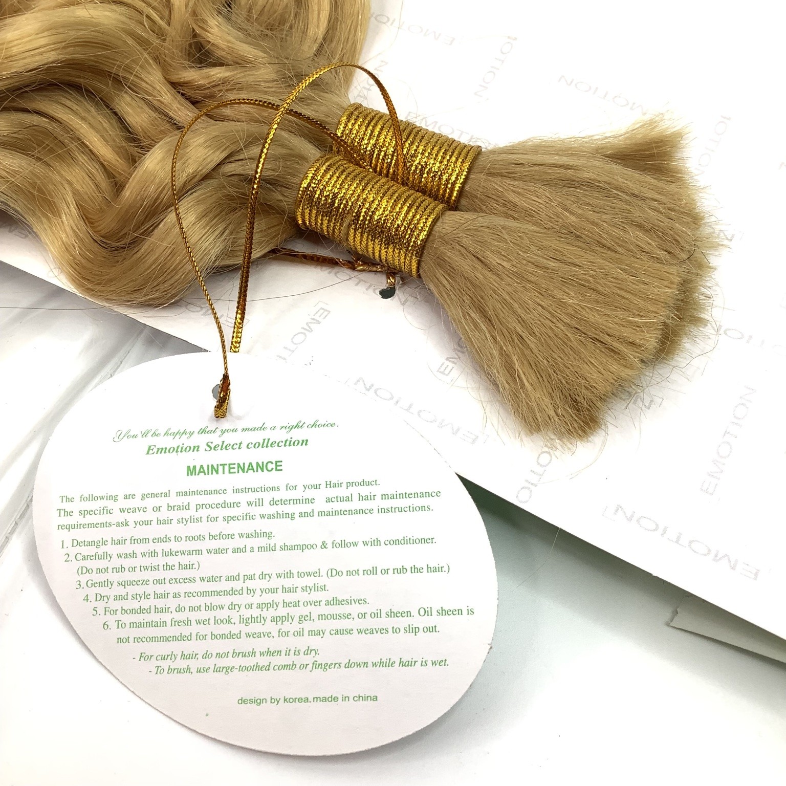 EMOTION RDB-18 Ripple Deep Bulk Human Hair Extension Color 27 18″ Braiding