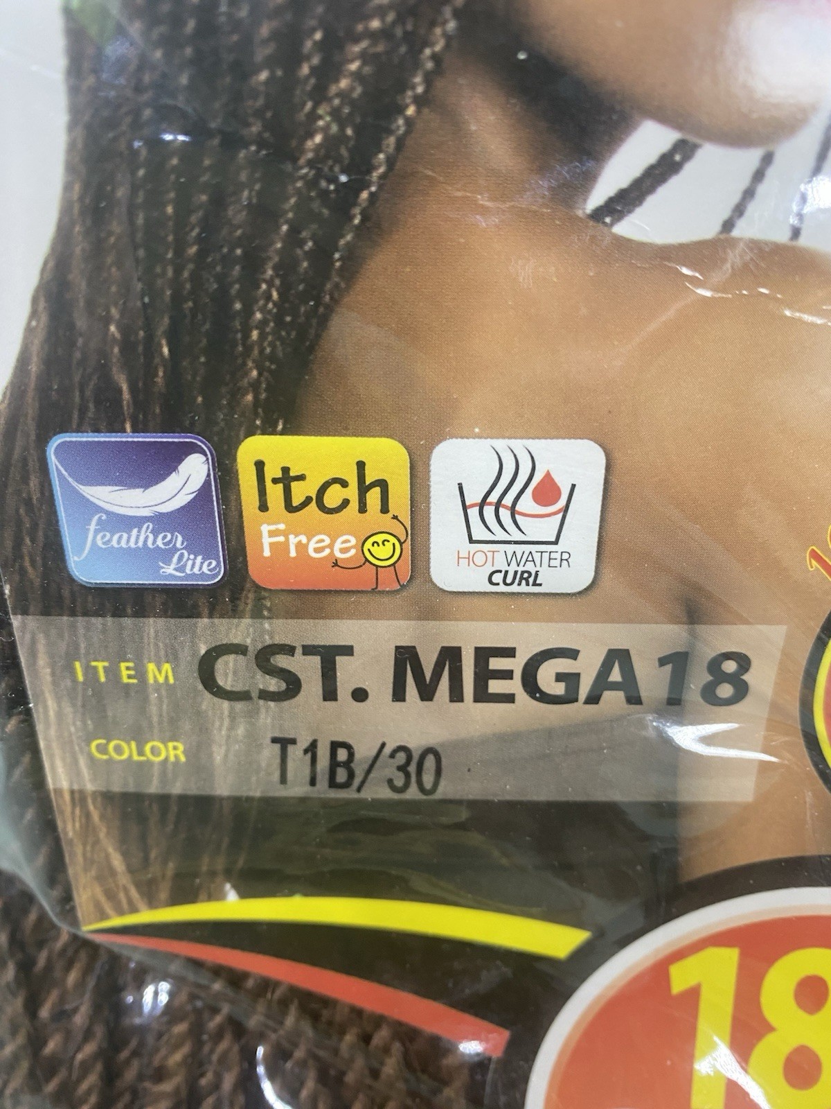 MOTOWN TRESS Mega Senegal Twist Crochet Braid 18″ Color T1B/30 3 Pack NEW 3X18
