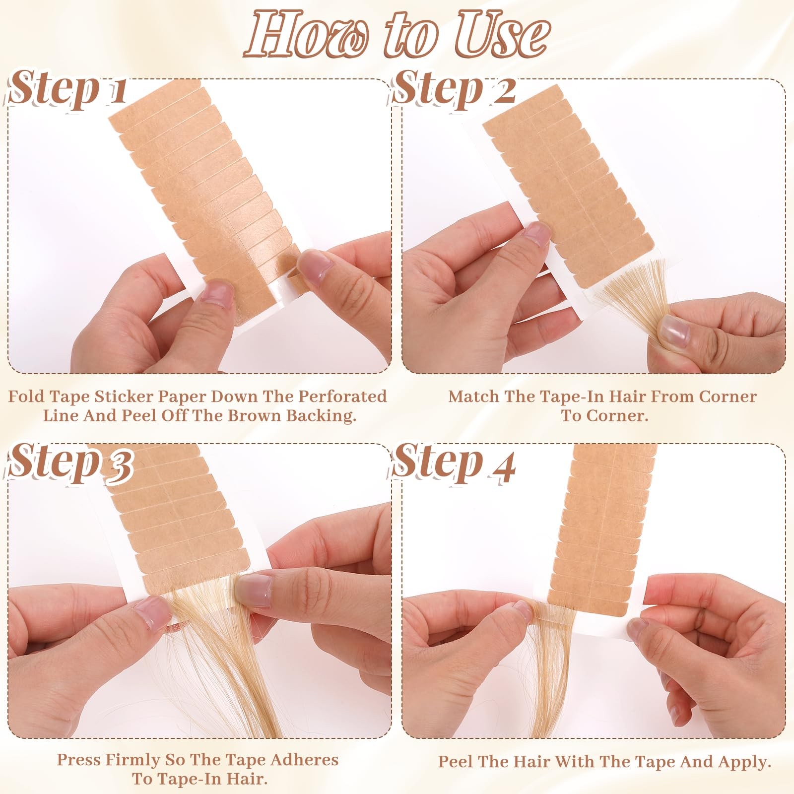 ElevateTech 240 Pcs Hair Extension Tape, Double Sided Strong Adhesive Replace…