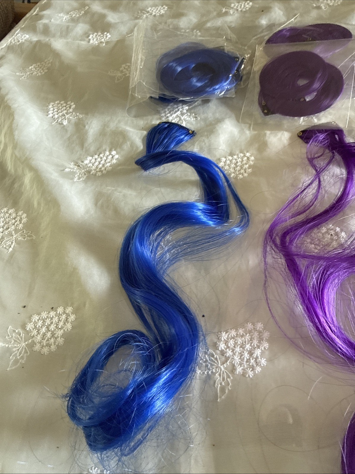 Beautiful Blue And Purple Sewing 17 Inch Synthetic 8 Each