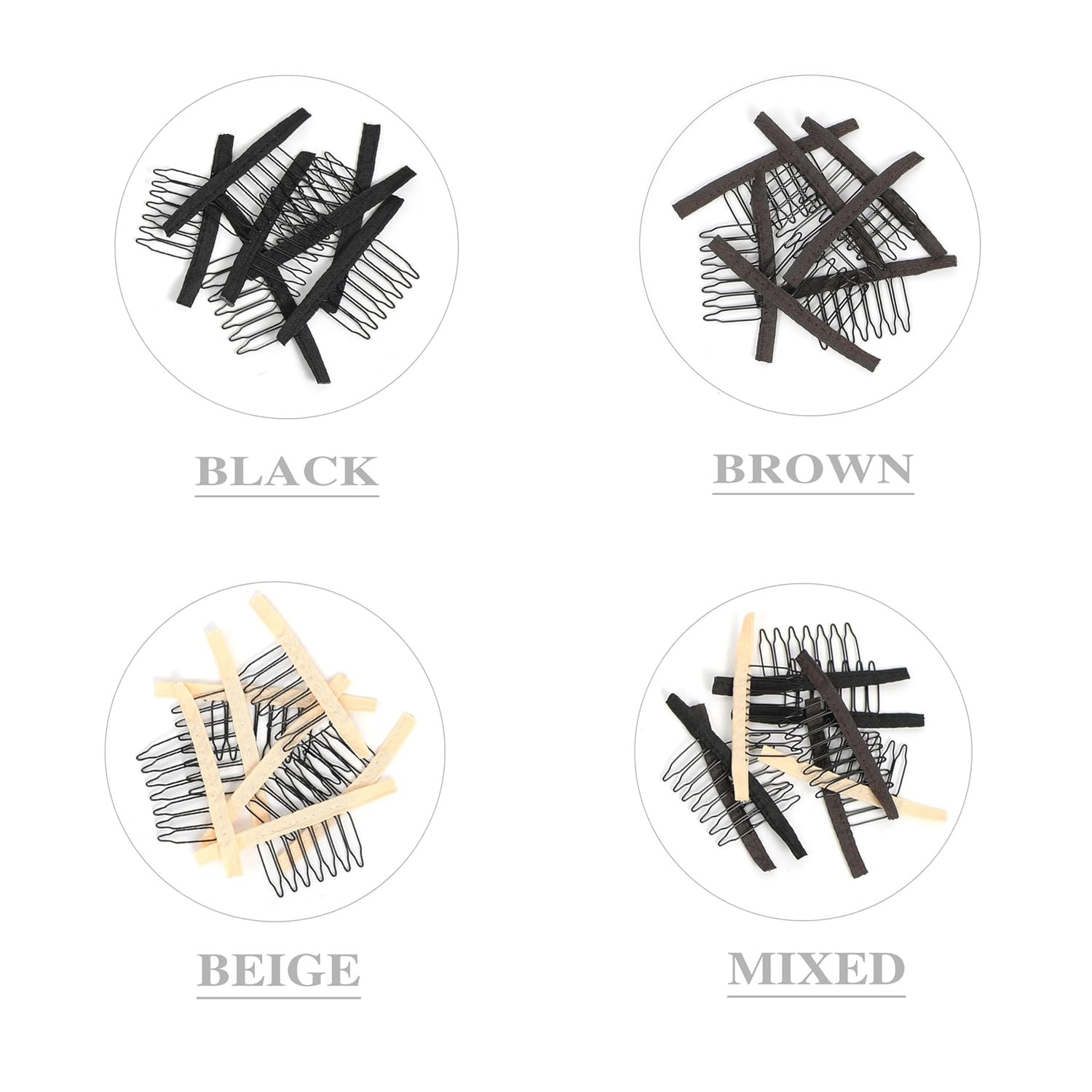 20 Pieces Wig Combs Wig Clips Wig Combs to Secure Wig 7-Teeth Wig Accessories To