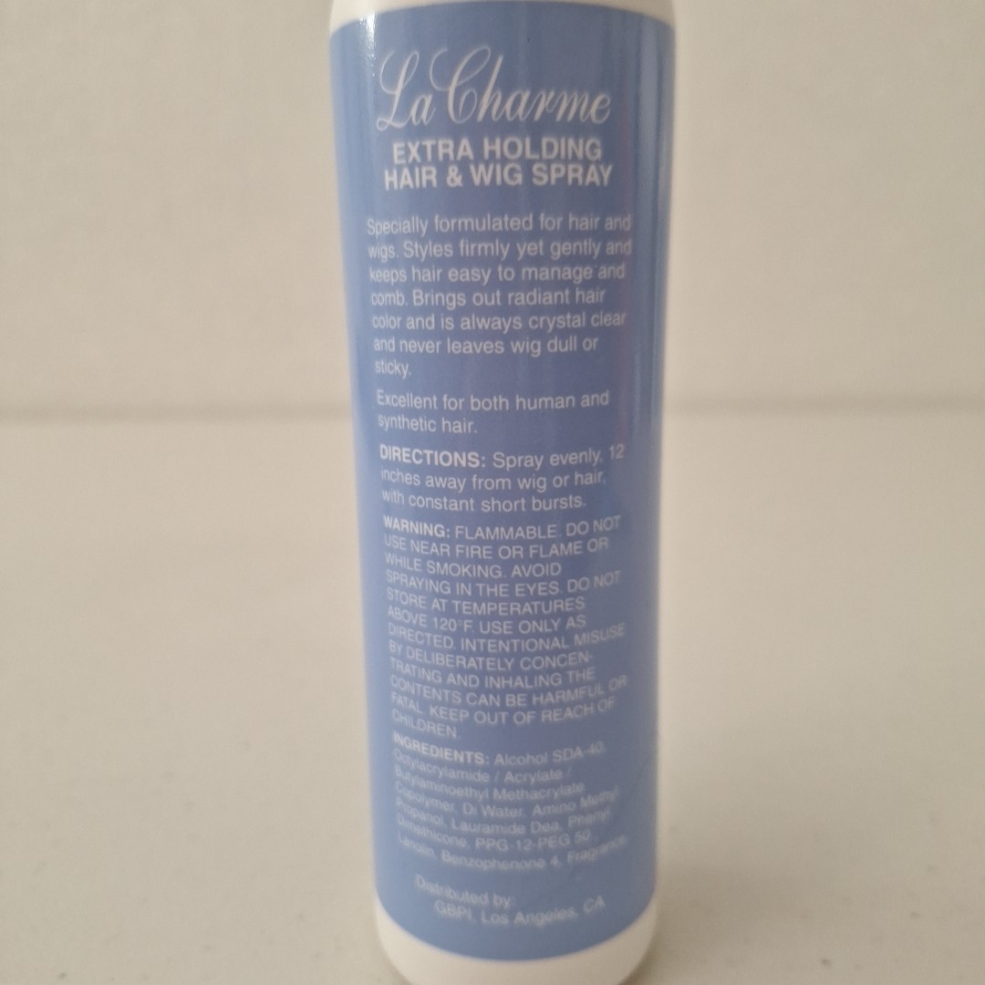La Charme – Extra Holding Hair & Wig Spray Synthetic & Human Hair 8 Fl Oz RARE!
