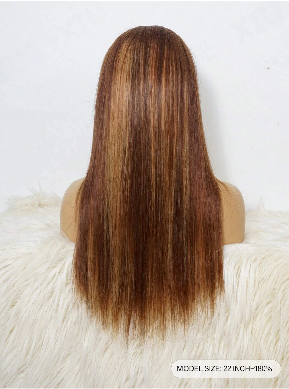 Straight Blonde 4/27 Piano Highlight 13X4 HD Lace Front Human Hair Wig 22 inches