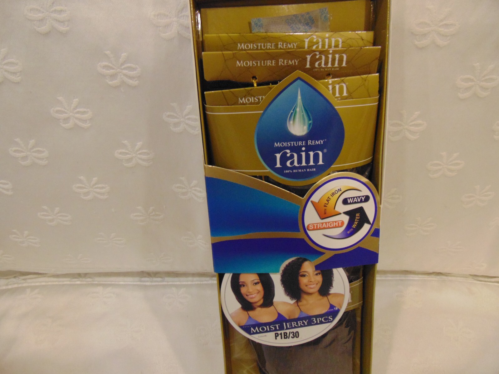 Moisture Remy Rain Indian Human Hair Wet & Wavy 3Pcs Moist Jerry Color P1B/30