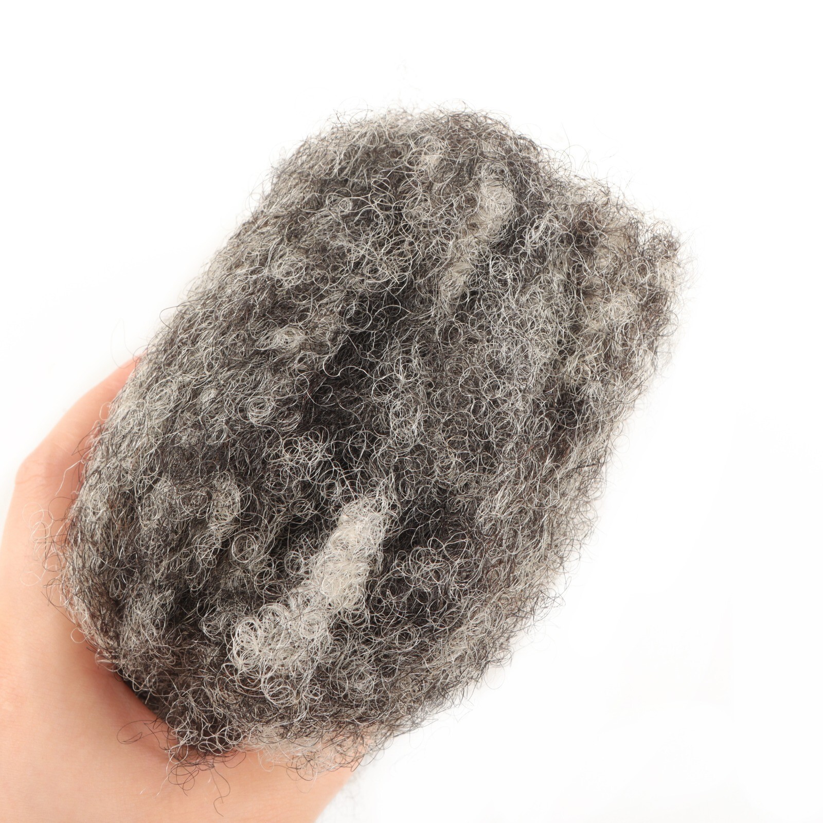 Human Hair Kinky Curly Afro Bulk For Dreadlock Extensions Salt And Pepper
