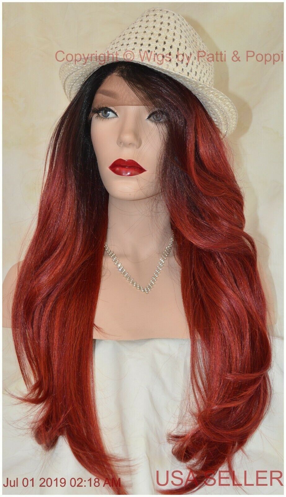 Swiss Lace Front Wig 4X4 Silk Top Handtied Heat Safe TT4.BG Long Thick 1372