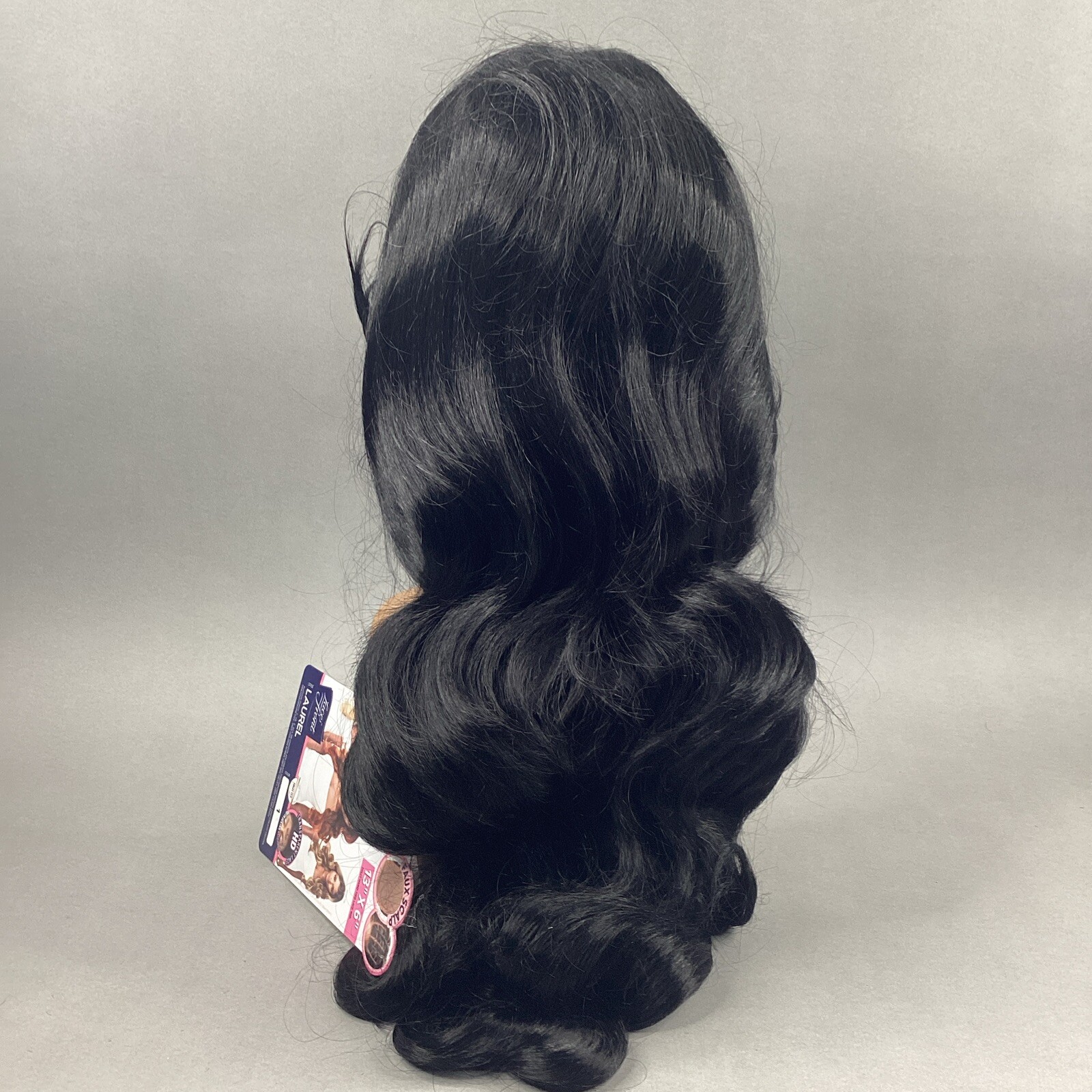 Perfect Hairline Laurel Long Wavy #1 Jet Black Synthetic Lace Wig