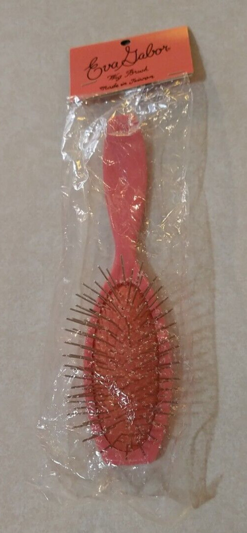 SEALED NIP Vintage Eva Gabor Beige Wig Cap One Size Fits All Pink wig brush new