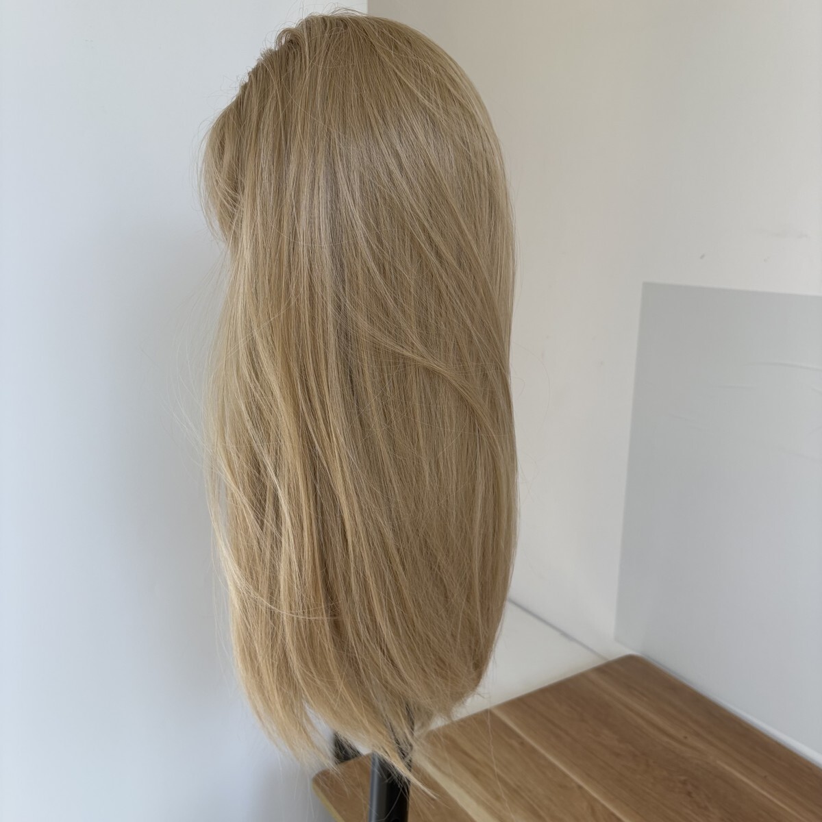 Long Straight Blonde Costume Wig With Bangs Layered Heat Resistant Hair