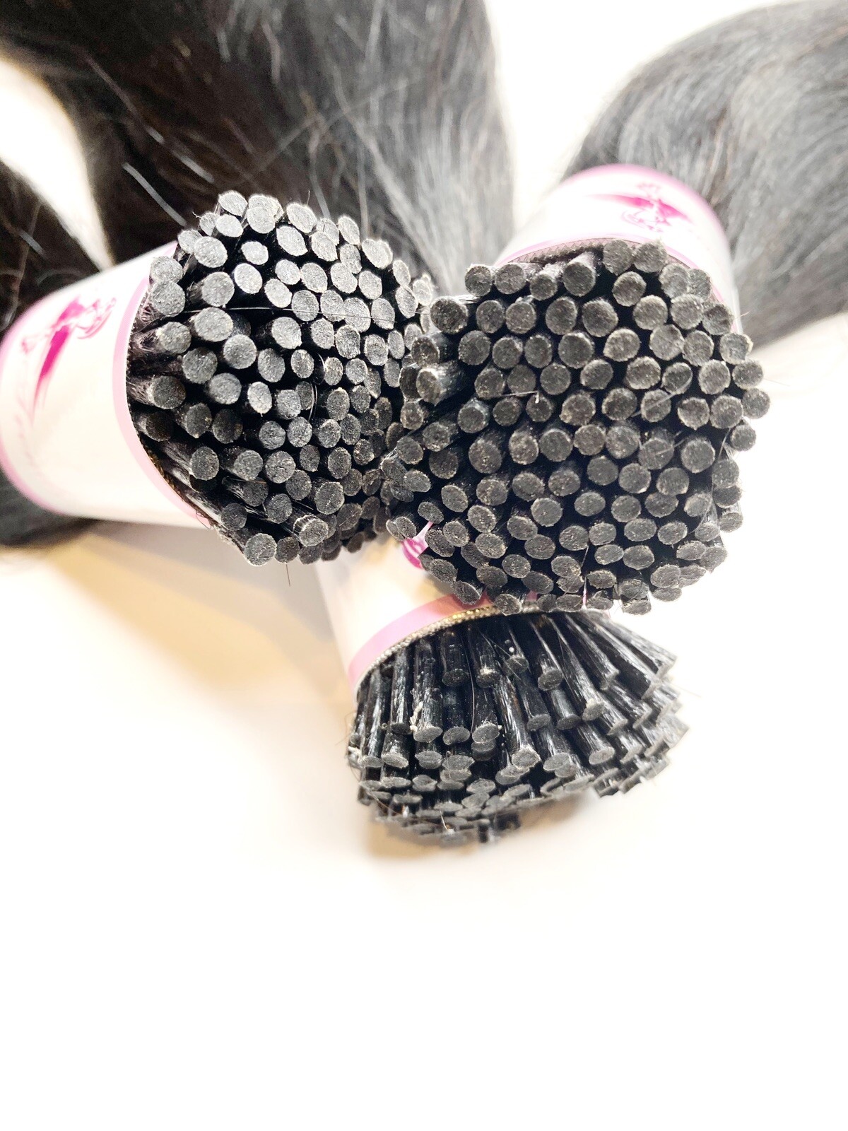 Womens Straight I-Tips Raw Natural Human Hair Extentsions 18 Inches