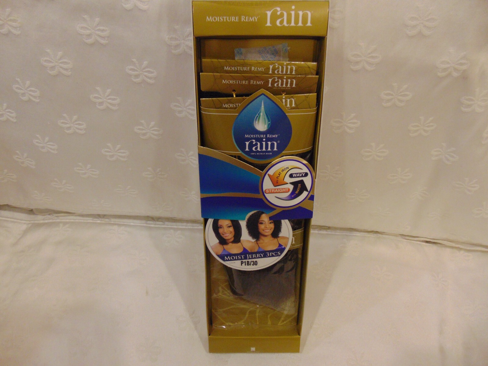 Moisture Remy Rain Indian Human Hair Wet & Wavy 3Pcs Moist Jerry Color P1B/30