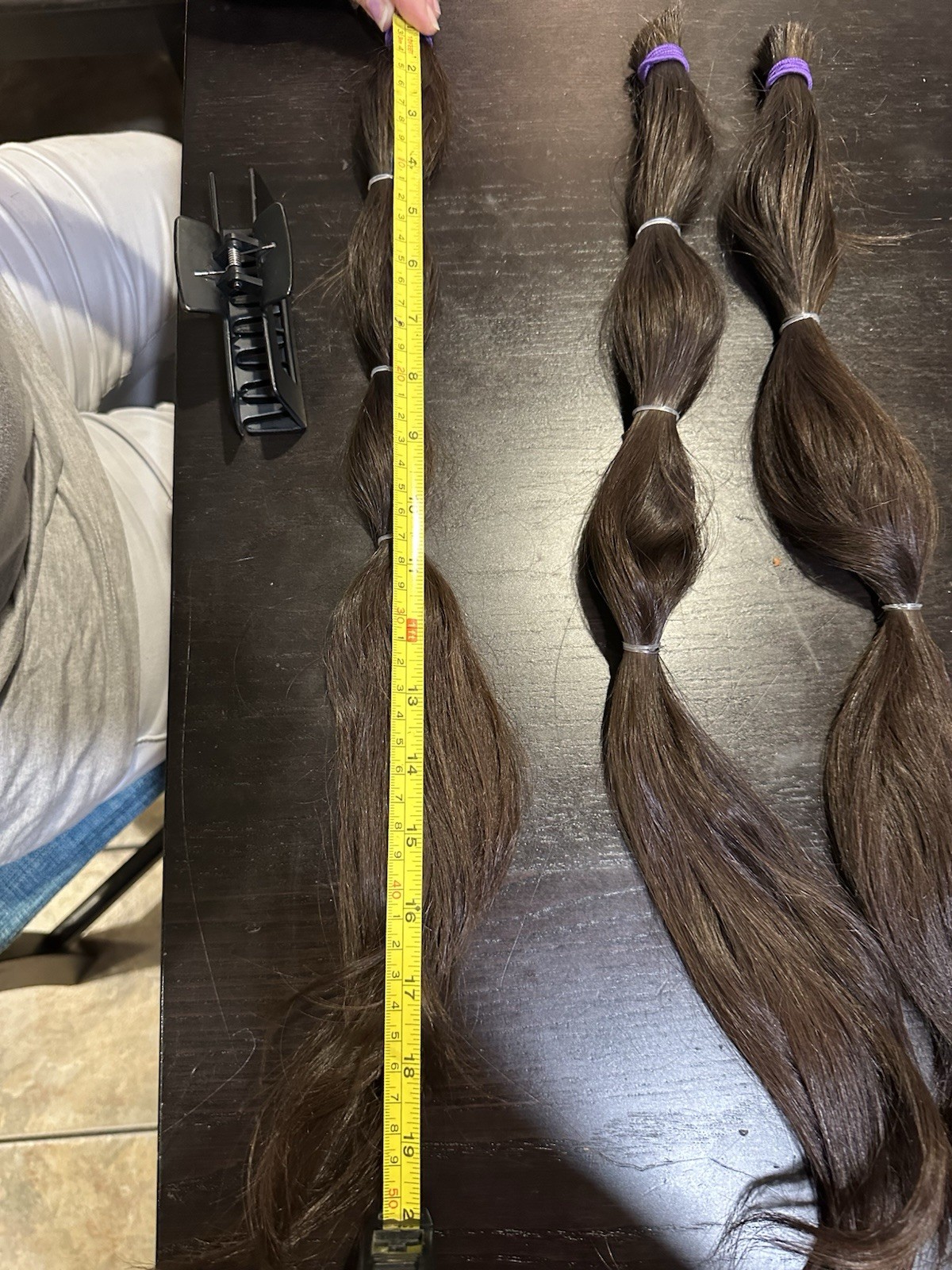 100% All virgin human hair 1 ponytails 20 inches long
