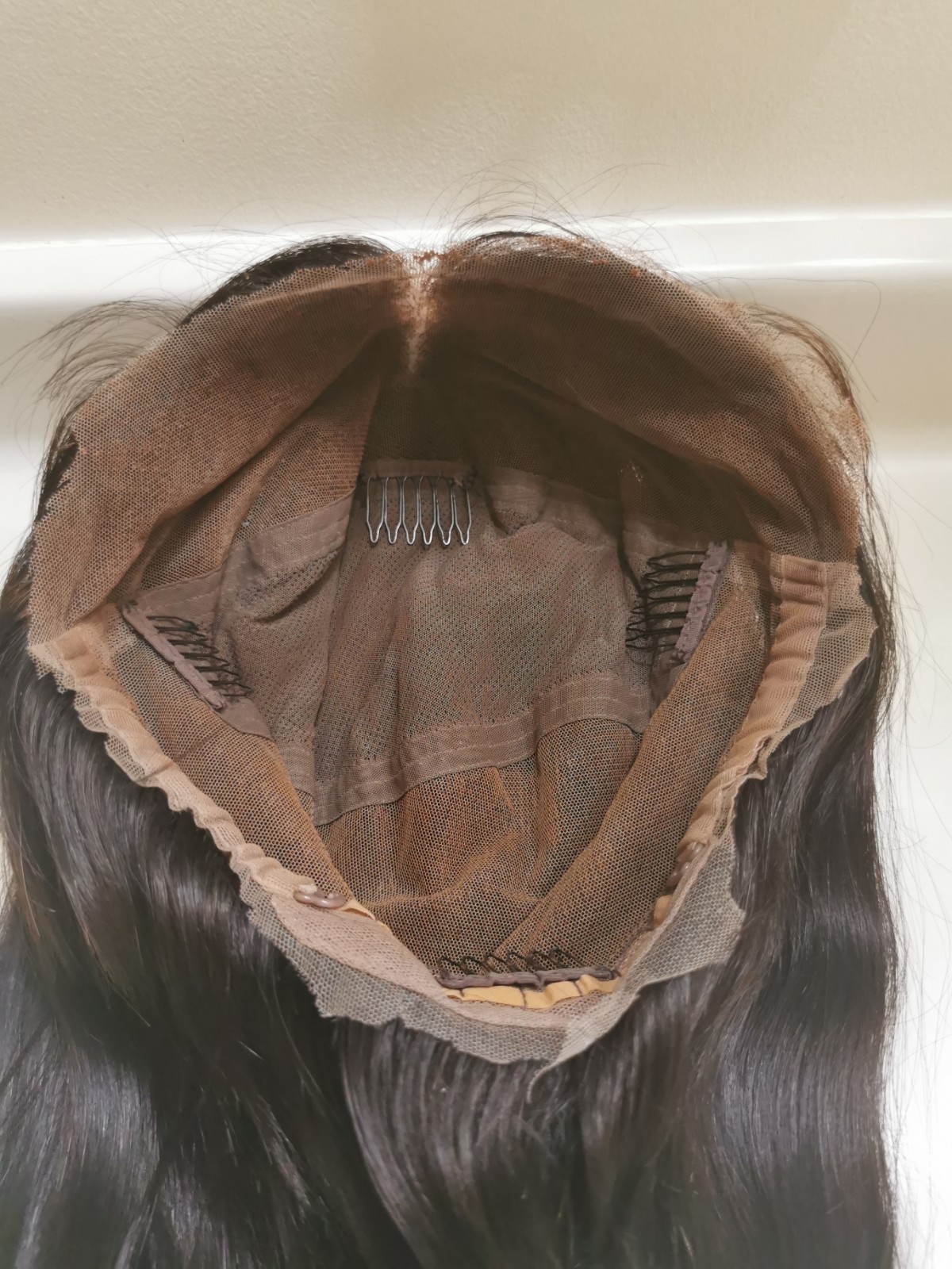 High Quality Full Lace Wig Natural Black Straight Human Hair Wig 28″