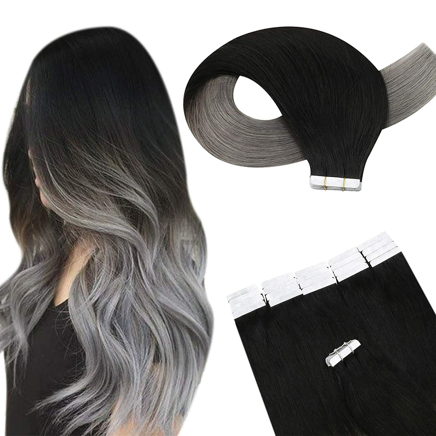 Seamless Tape in Human Hair Extensions Skin Wefts Tape on Real Remy Russian Hair