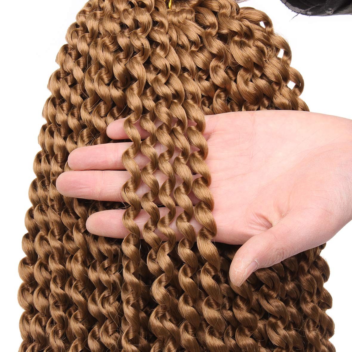 Leeven 12″ Blonde Short Water Wave Passion Twist Crochet Braiding Hair 7 Packs