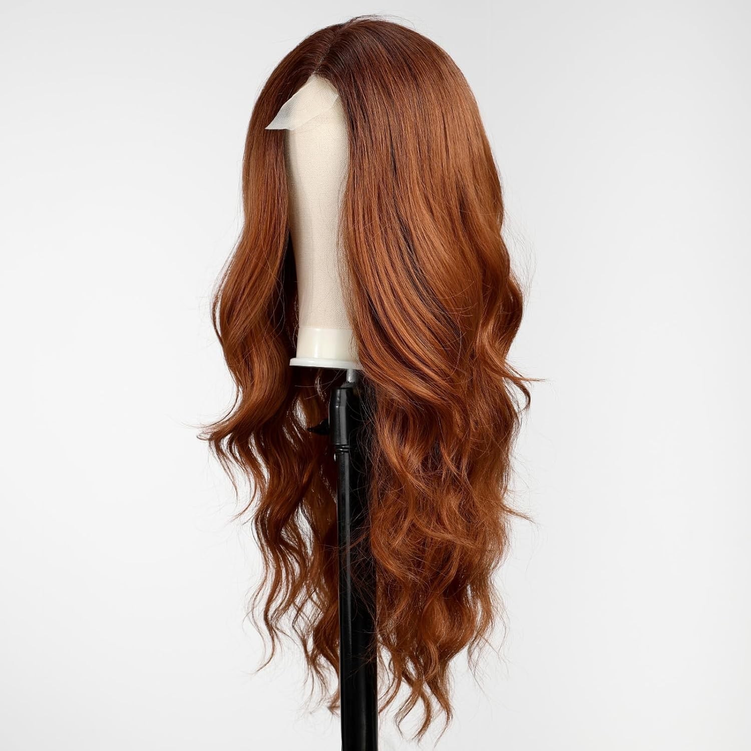 starluck Long Ombre Auburn Wavy Wig for Women 26 Inch Middle 26 Inch,