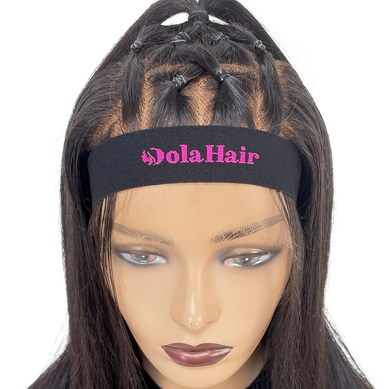 Lace Melting Band Set – 4PCS Elastic Edge Wraps in Chic Pink and Black Designs
