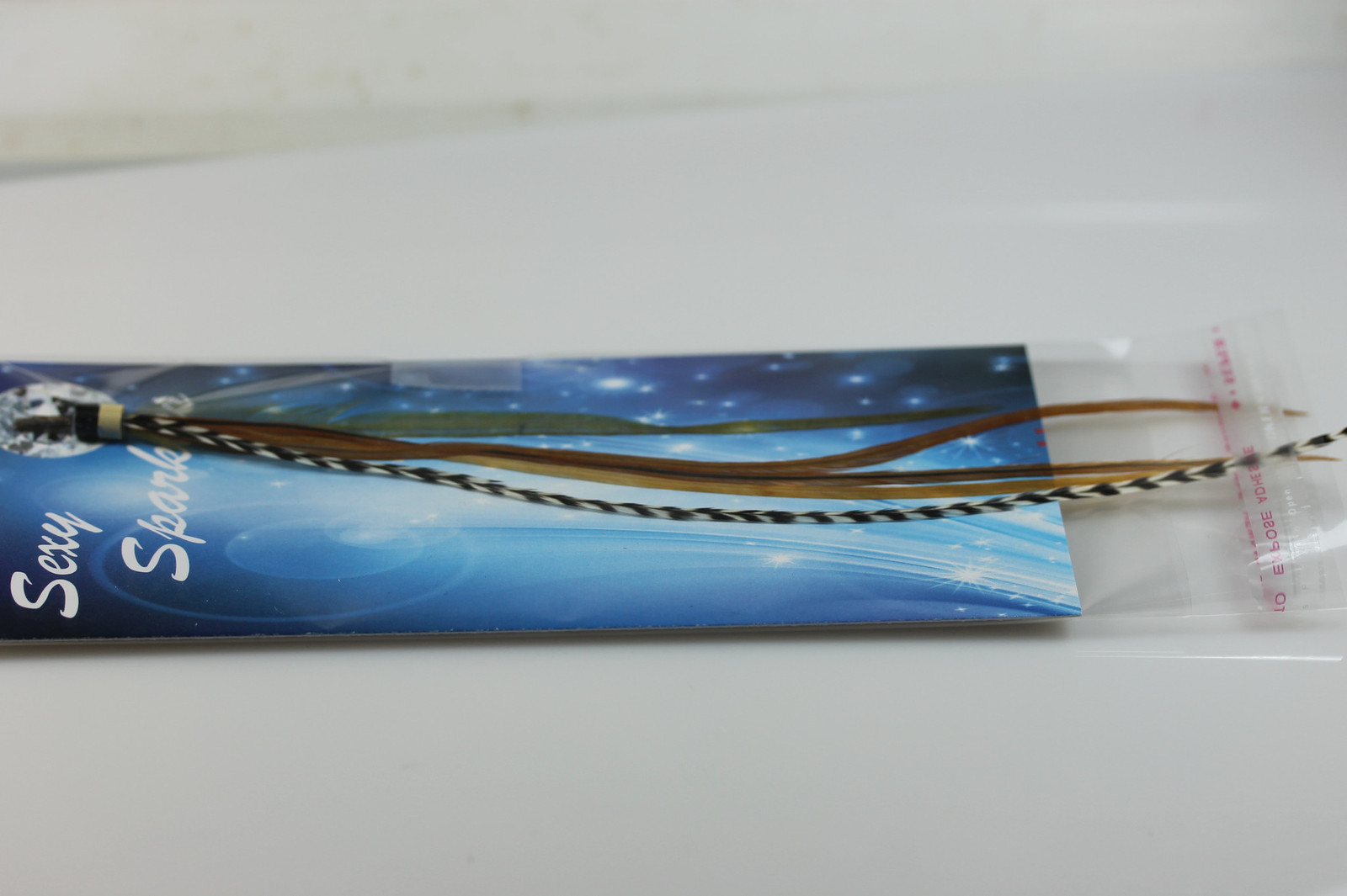 Natural Mix with Olive 8-12 Feathers for Hair Extension Bunched Together Salon Q