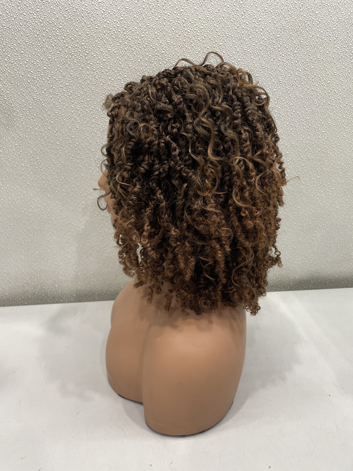 Frodio Veralux Fiber Micro Twist Curly Dreadlock Lace Front Glueless Wig, 12″