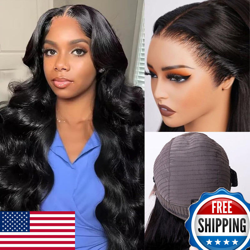 Cikana Wear And Go Glueless Body Wave Lace Front Wigs Human Hair 13X6 Hd Lace
