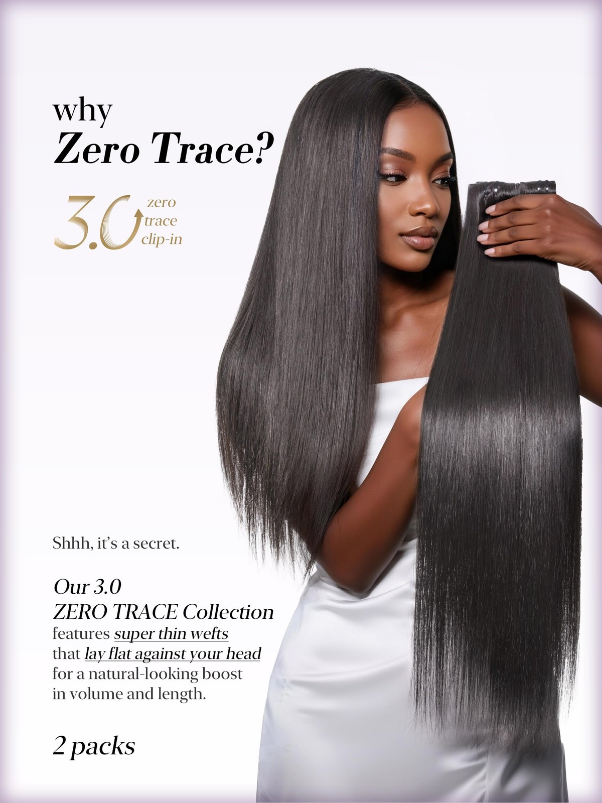 0.59mm Zero Trace Invisible Clip in Hair Extensions, Silky Straight 7 Pcs 100…