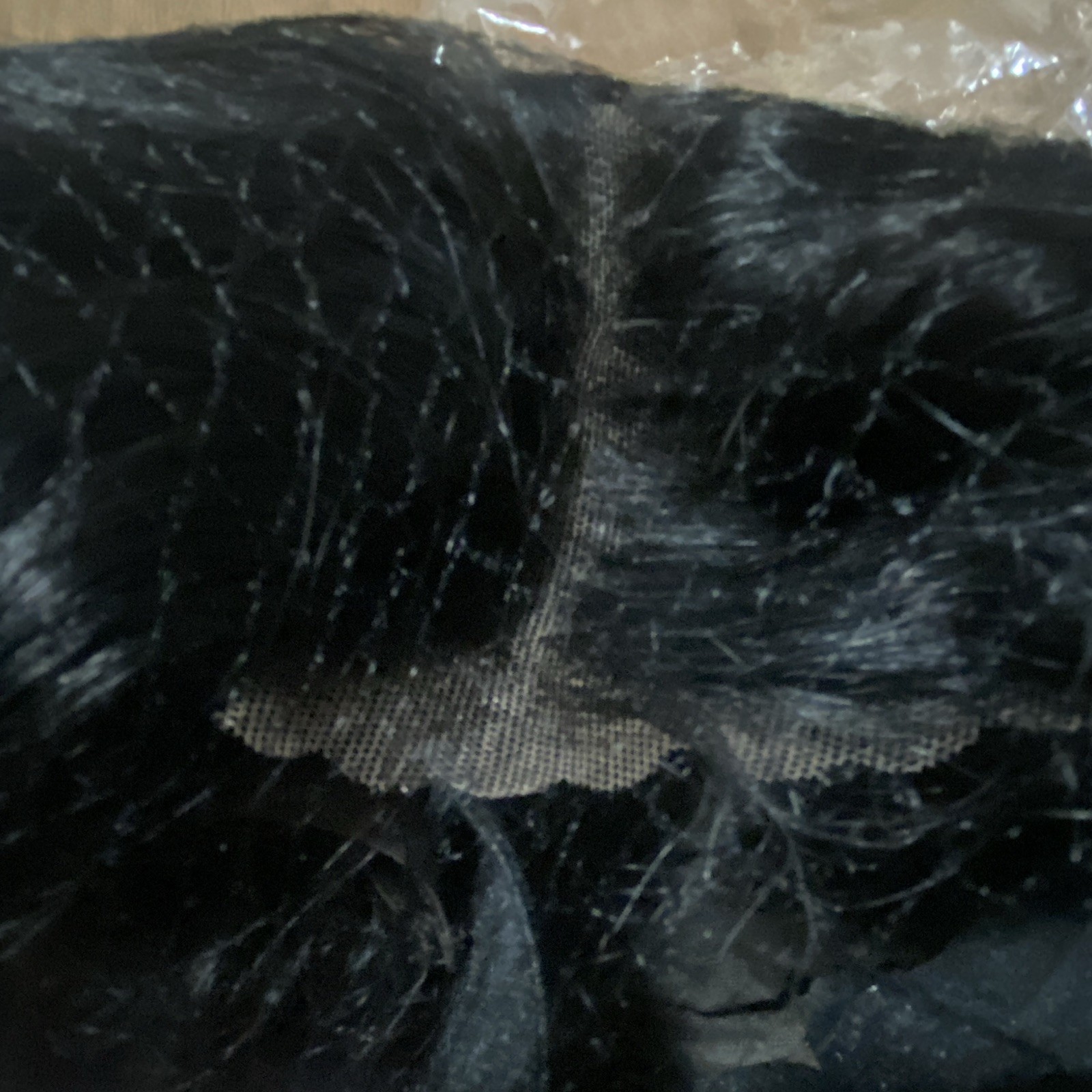 12″ Black Curly Human Hair Lace Front Wig, Free-Part, Adjustable Strap Cap