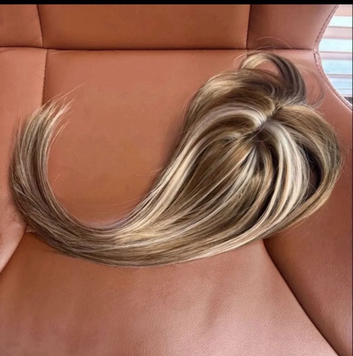 Cherie Clip In Hair Topper Blonde Highlight Bob Hair Piece Gray Hair Cover