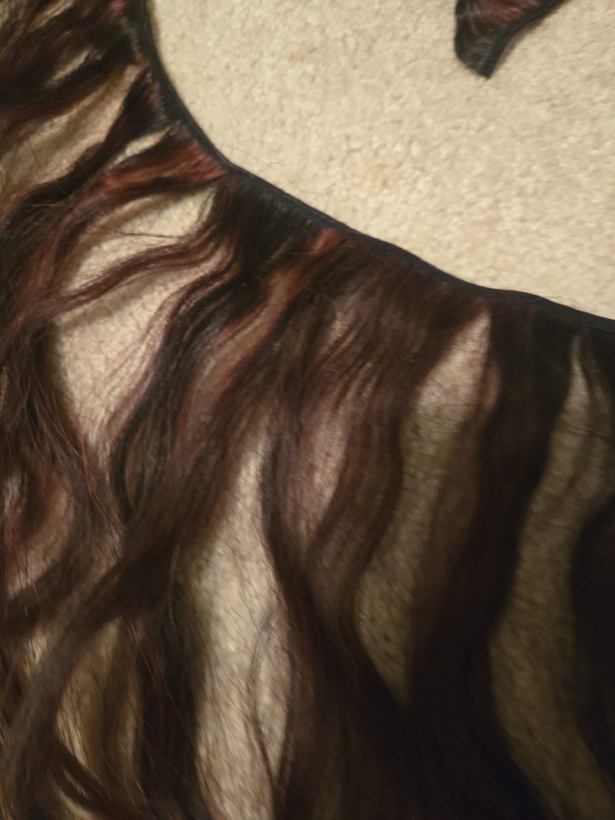Shake ‘n Go Human Hair Extensions #1B Waivy 2 Tone Dark Brown And Reddish 80″