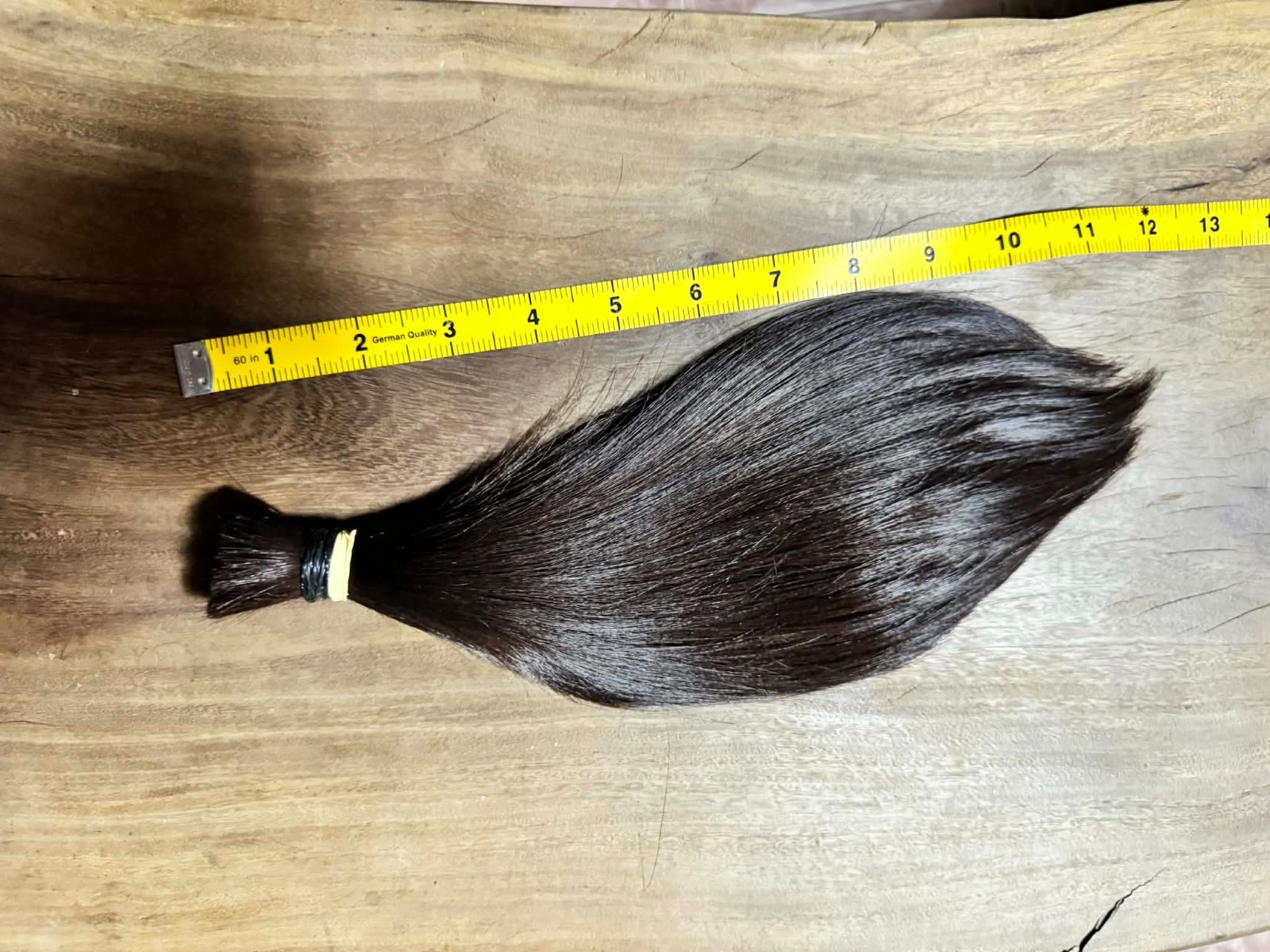 1593 Natural Human Hair Ponytail Straight Real Hair 12 Inch 55 G