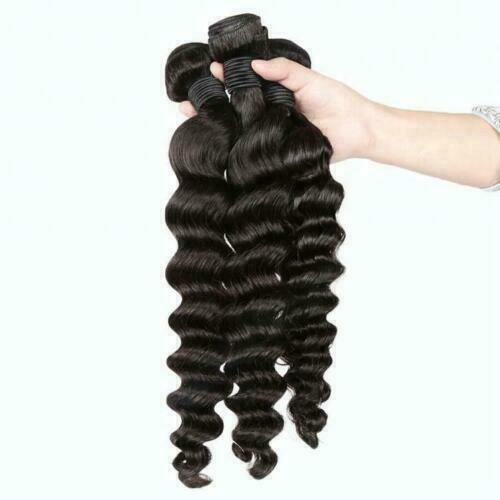 12A RAW CAMBODIA VIRGIN HUMAN HAIR 20+20+20INCH LOOSE DEEP WAVE 3BUNDLES 300g 1b