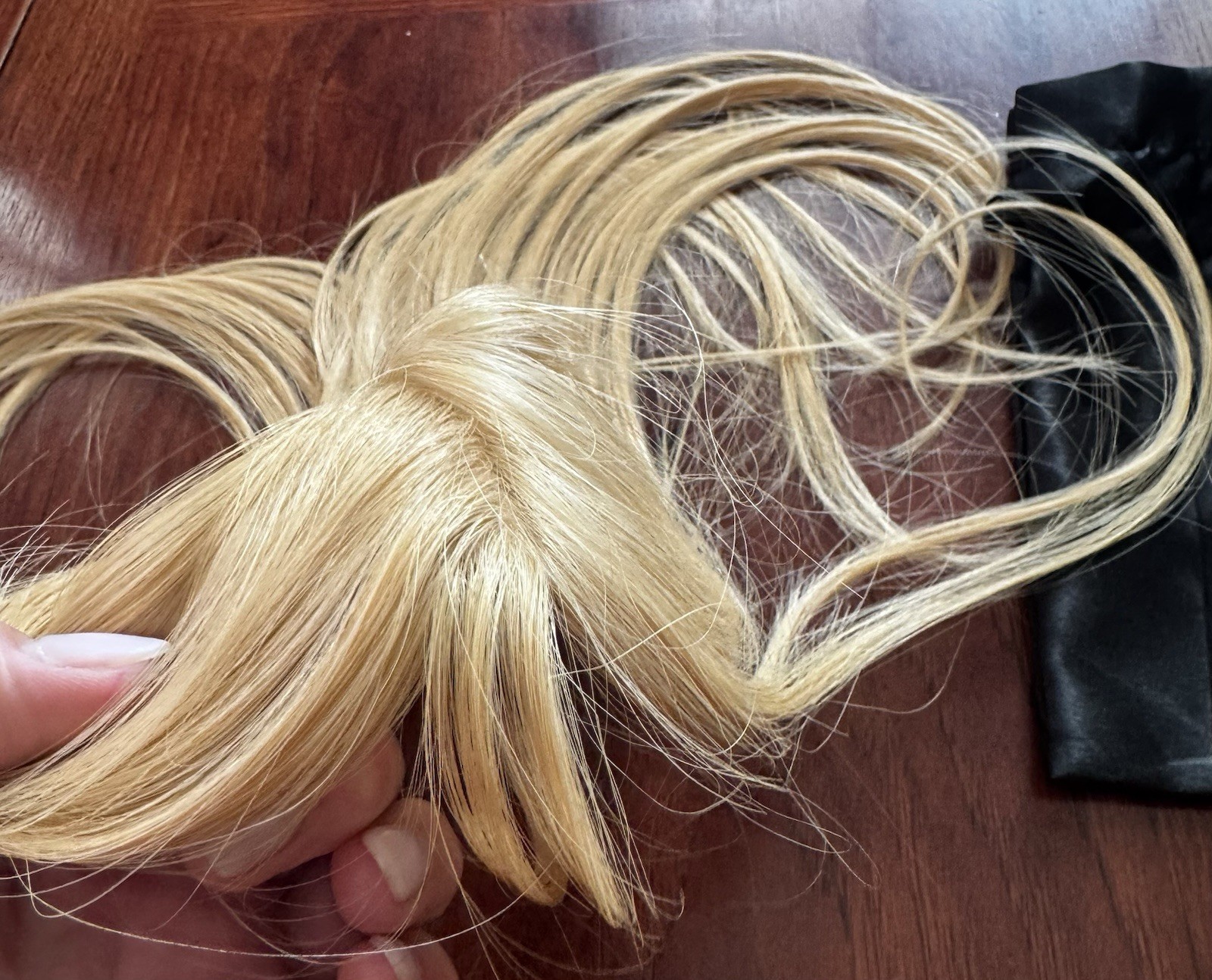 The Hair Shop Human Hair Topper 15” Blonde Highlighted Clip In Hair Piece