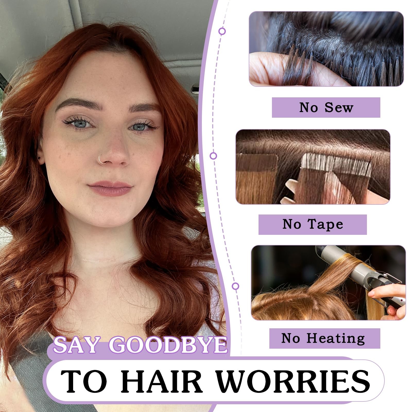NAYOO 4PCS Clip-in Hair Extensions Long Wavy Curly Synthetic Thick Hairpieces Wi