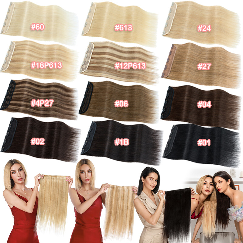 CLEARANCE One Piece Real Remy Human Hair Extensions Thick Clip in Full Head 1PCS