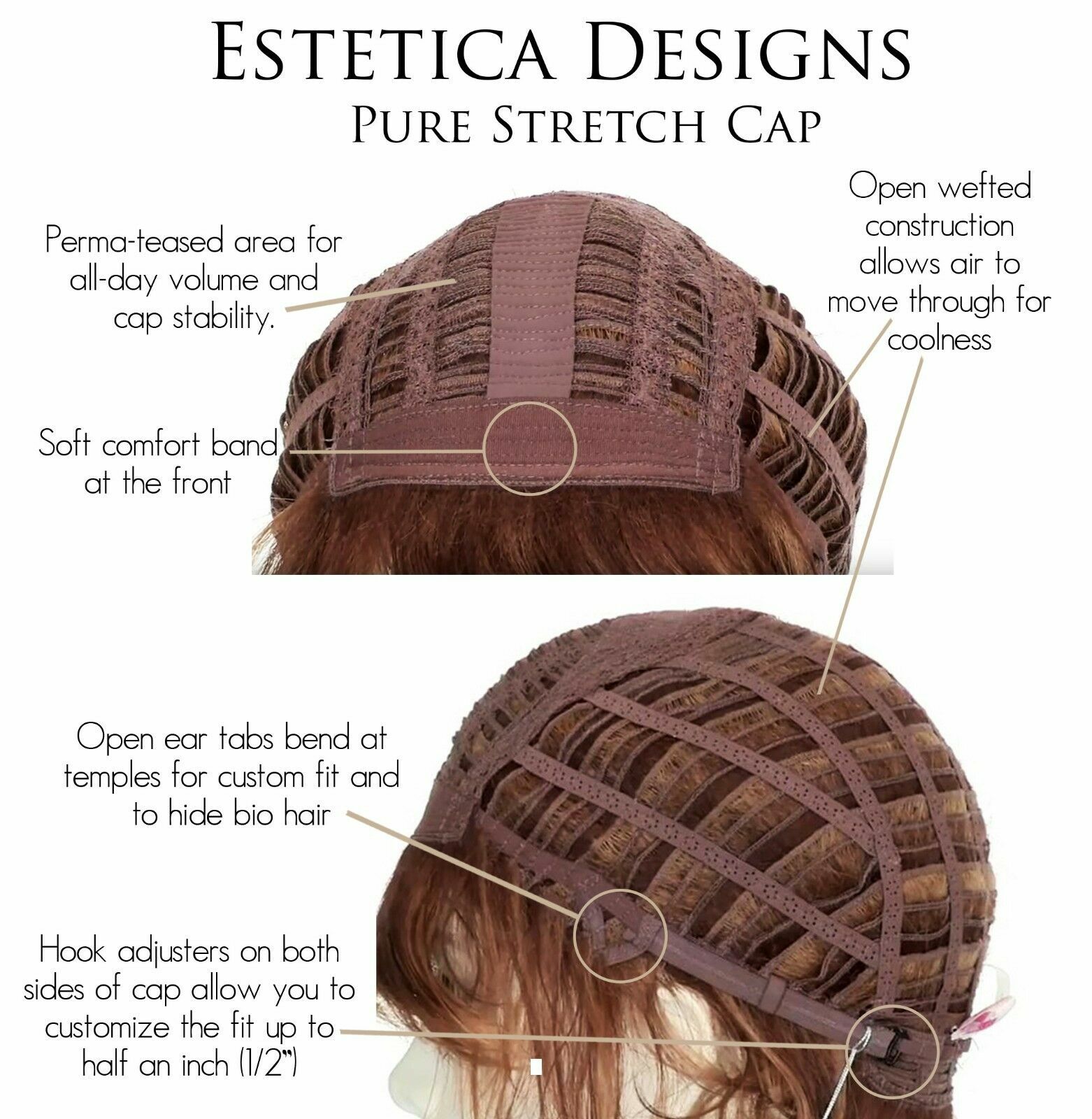 JONES Wig by ESTETICA, *ALL COLORS*, Stretch Cap, Razor cut choppy shag, NEW