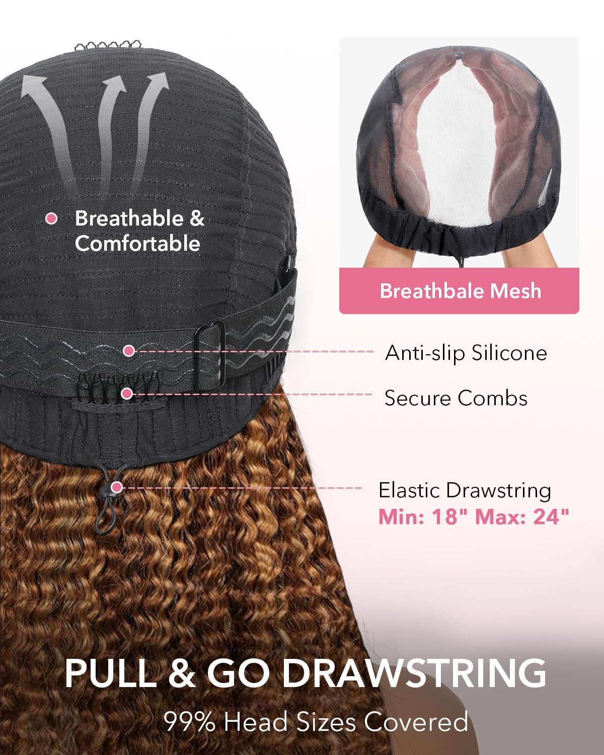 Pull Go Full 13×6 Deep Wave 4/27 Highlight Ombre Lace Front Wig Human Hair 21…