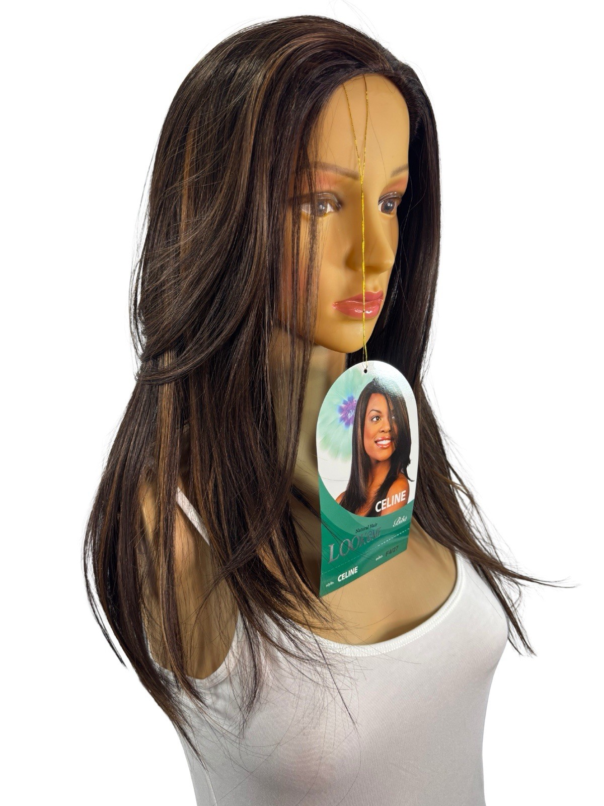 Biba CELINE Half Wig Natural Hair Straight 22in Women F4/27 Hair Color Shade