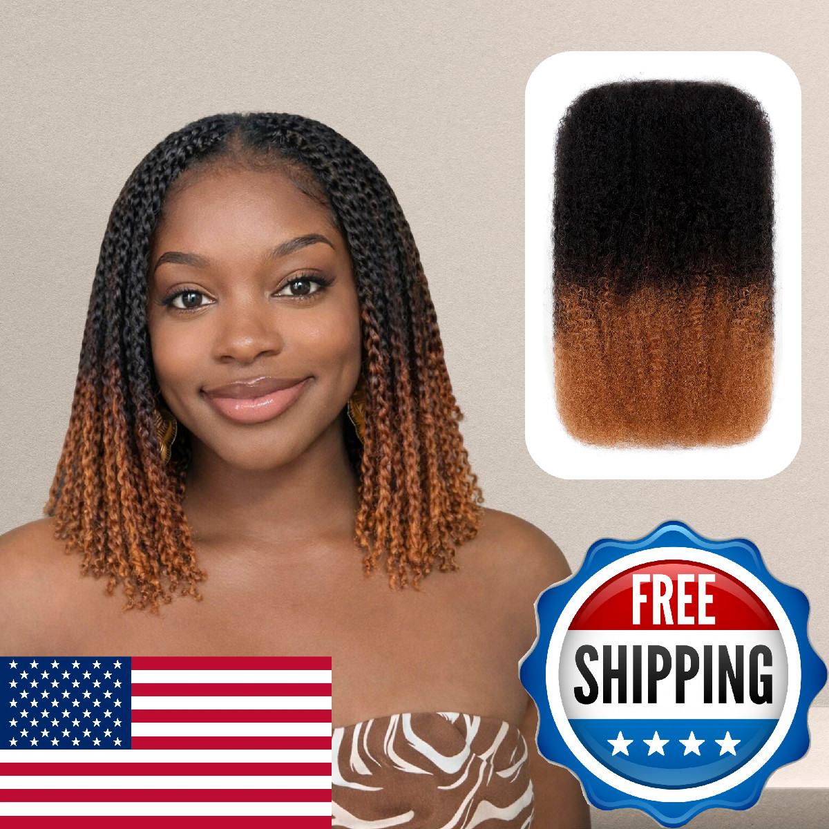 Mibeke Afro Kinky Bulk Human Hair 4C Afro Kinky-Curly Bulk Human Hair For Twist