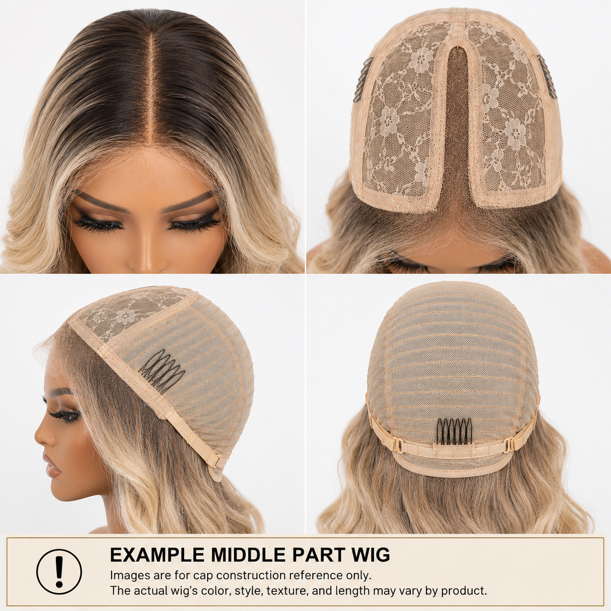 Prachtige Ombré Blonde Synthetische Pruik – 20 Inch | Heat Resistant | T-Part