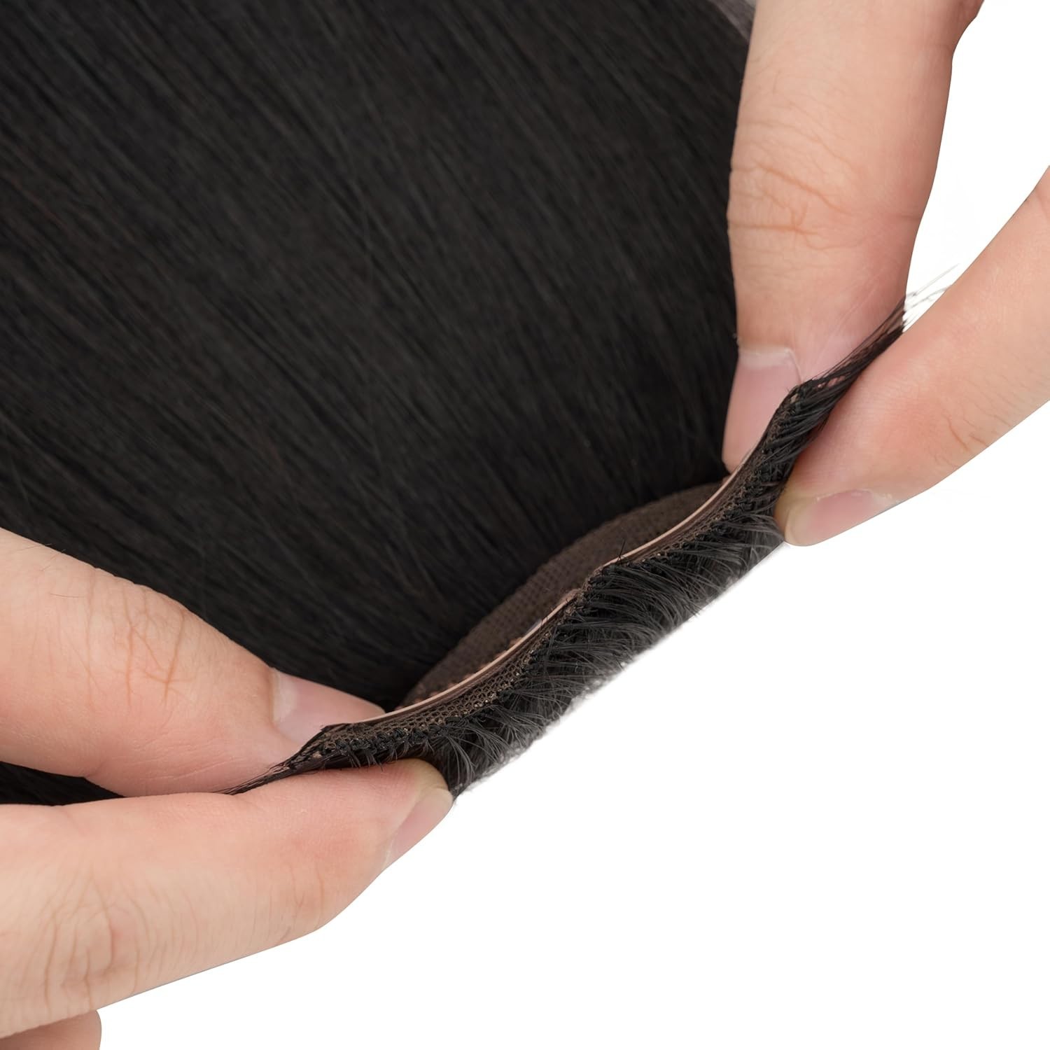 Clip in Short Hair Extensions 2PCS Seamless Invisible Real Human Hair 8Inch #1B