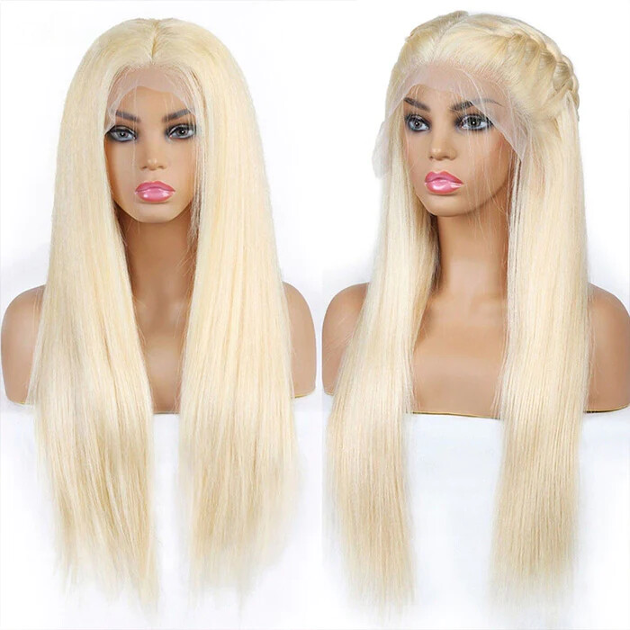 613 Blonde Wig Pre-Cut 13*4 lace wear and go blonde straight wig remy hair
