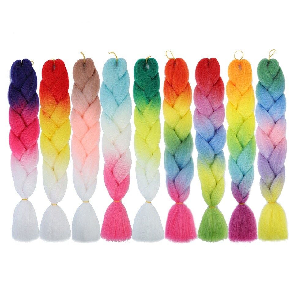 1 Pack 100g 24Inch Synthetic Hair Braids Hair Crochet Braiding Hair Extensions