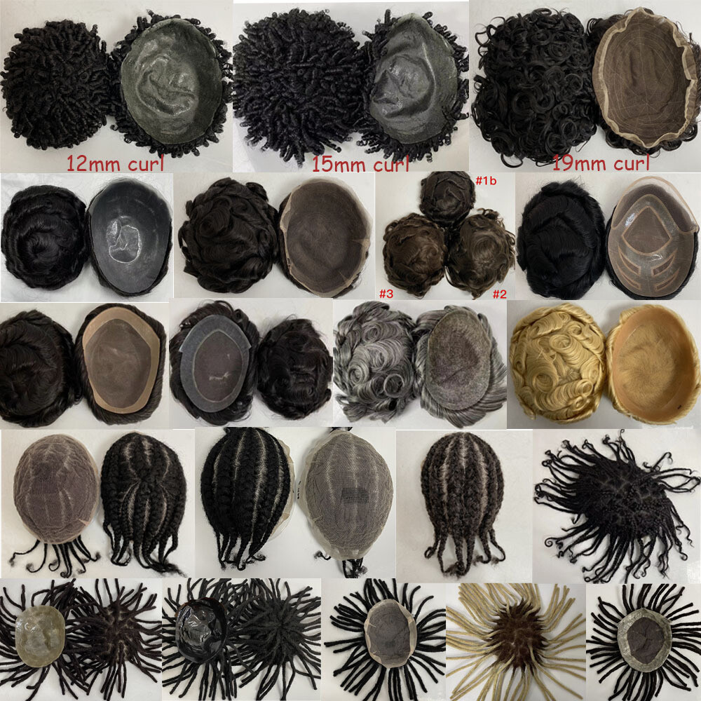 Afro Toupee For Black Men Twist Braids Pu Skin 100% Human Hair 10inch 8×10“