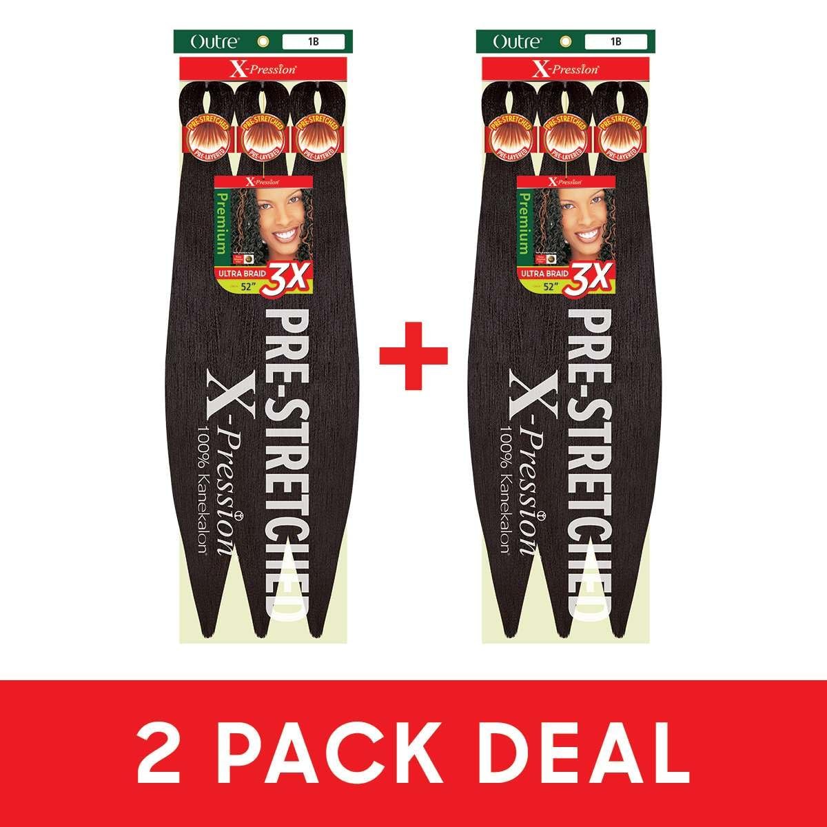 Outre X-Pression Braid Pre-Stretched 52in 3X 2-Pack M4/27/613